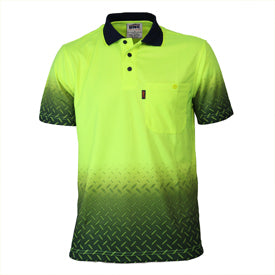 DNC - HiVis Sublimated Diamond Plate Polo - 3552