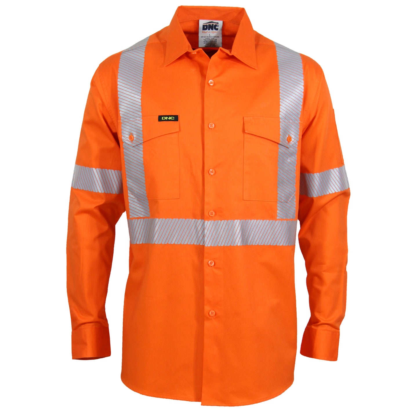DNC-Hi Vis Segment Taped Coolight "X" Back Shirt-3646