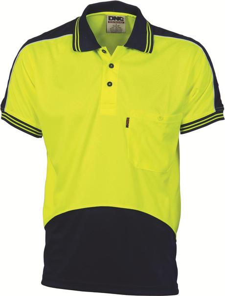 Dnc Hivis Micromesh Panel Polo Shirt-Short Sleeve (3891) - Star Uniforms Australia