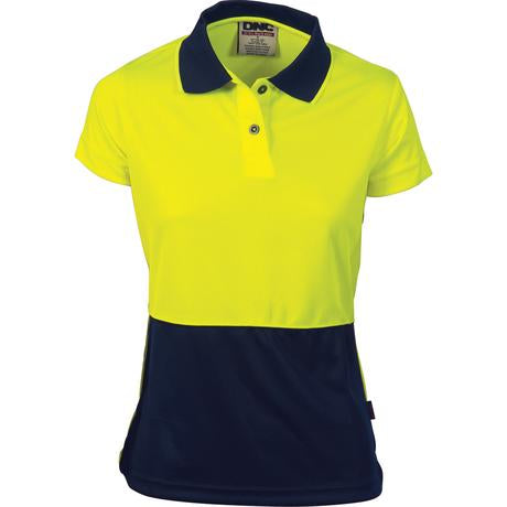 Dnc Ladies Hivis Two Tone S/S Polo (3897) - Star Uniforms Australia