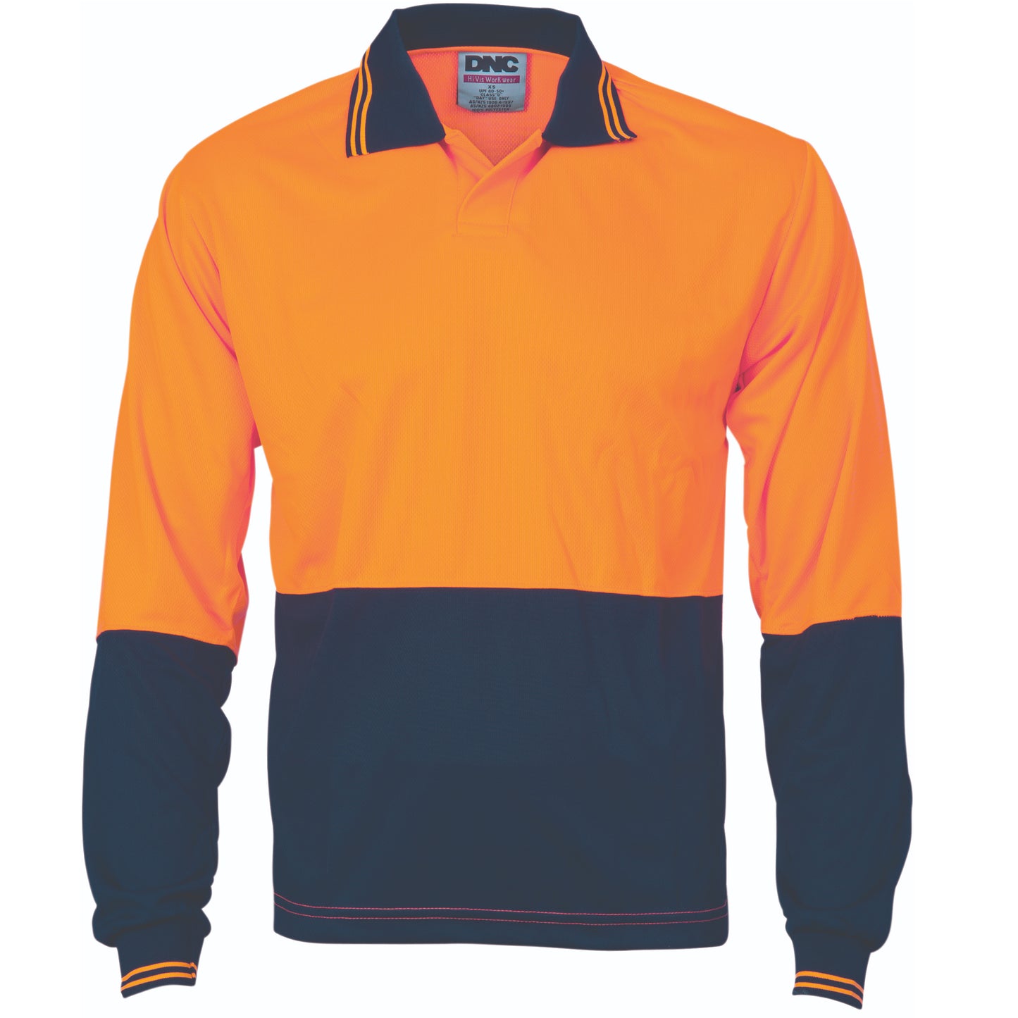 DNC Hivis Two Tone Food Industry Polo - Long Sleeve 3904 - Star Uniforms Australia