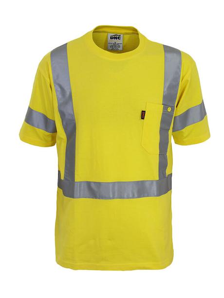 Dnc Hi-Vis Cotton Taped Tee Short Sleeve (3917) - Star Uniforms Australia
