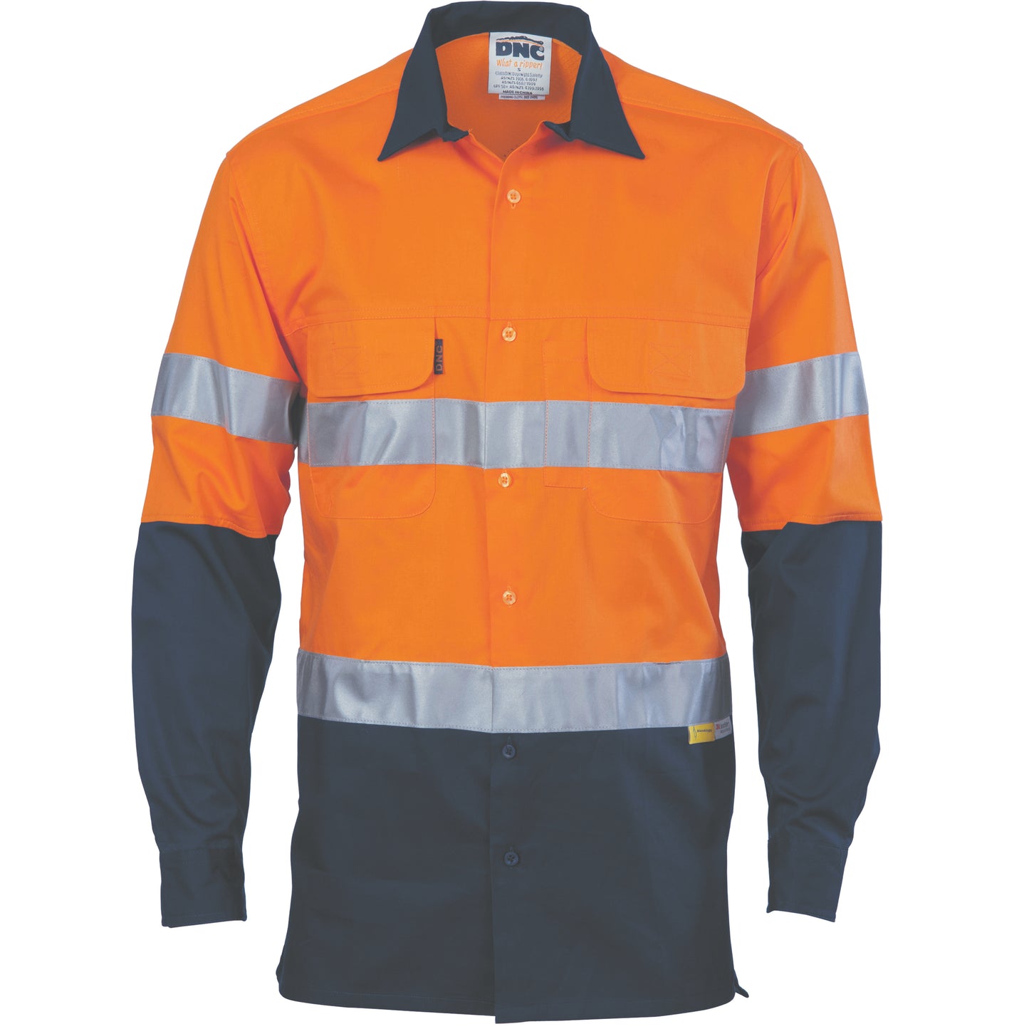 DNC HiVis 3 Way Cool-Breeze Cotton Shirt with CSR/Tape - Long sleeve 3948 - Star Uniforms Australia