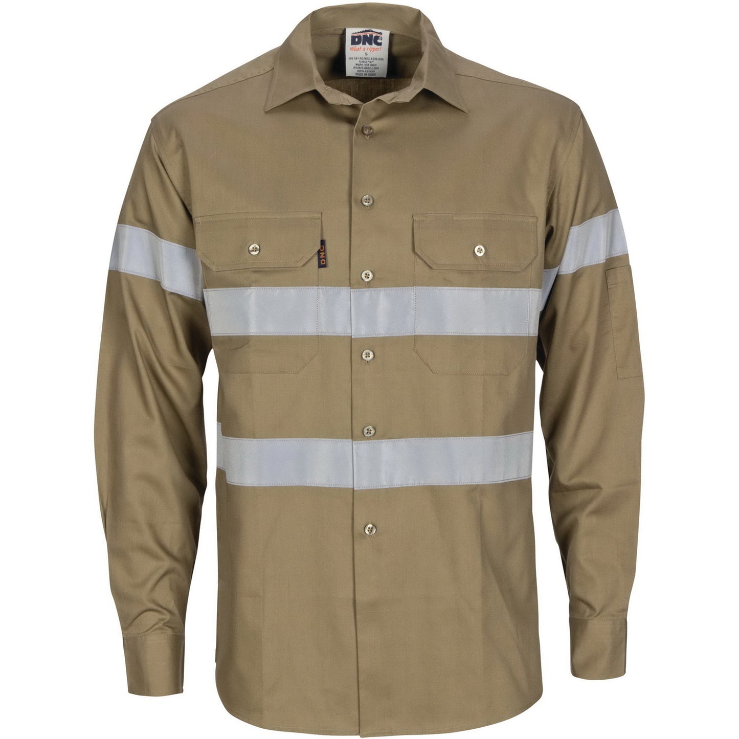 DNC HiVis Cool-Breeze Cotton Shirt with Generic R/Tape - Long sleeve 3967 - Star Uniforms Australia