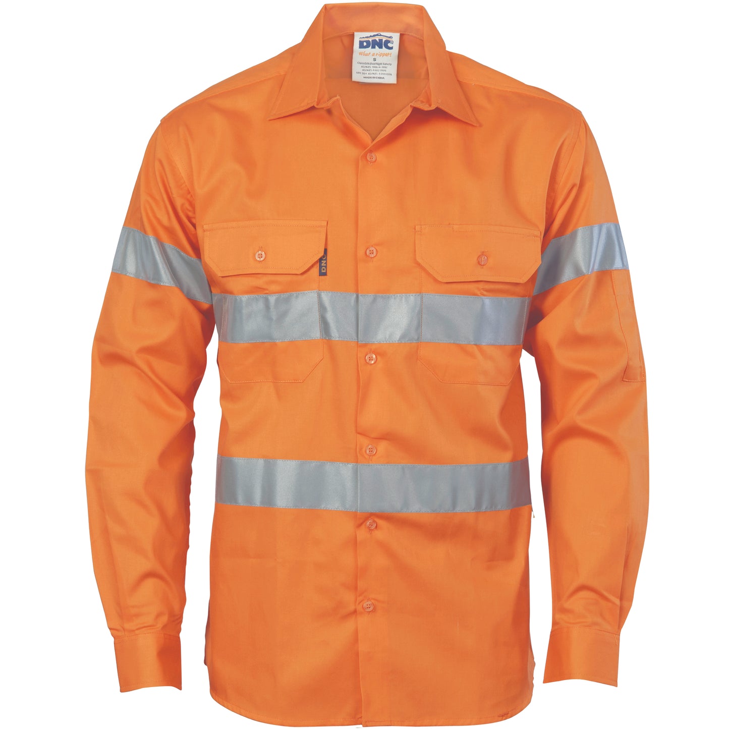 DNC HiVis Cool-Breeze Cotton Shirt with Generic R/Tape - Long sleeve 3967 - Star Uniforms Australia