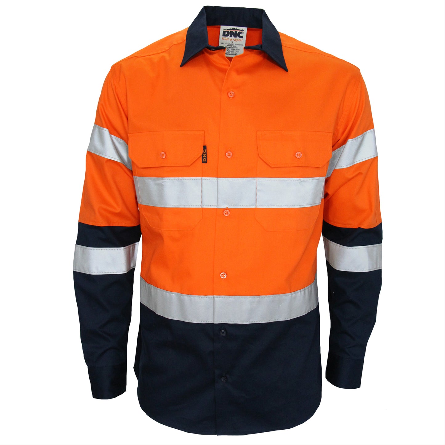 DNC HiVis 2 Tone Biomotion taped shirt 3976 - Star Uniforms Australia