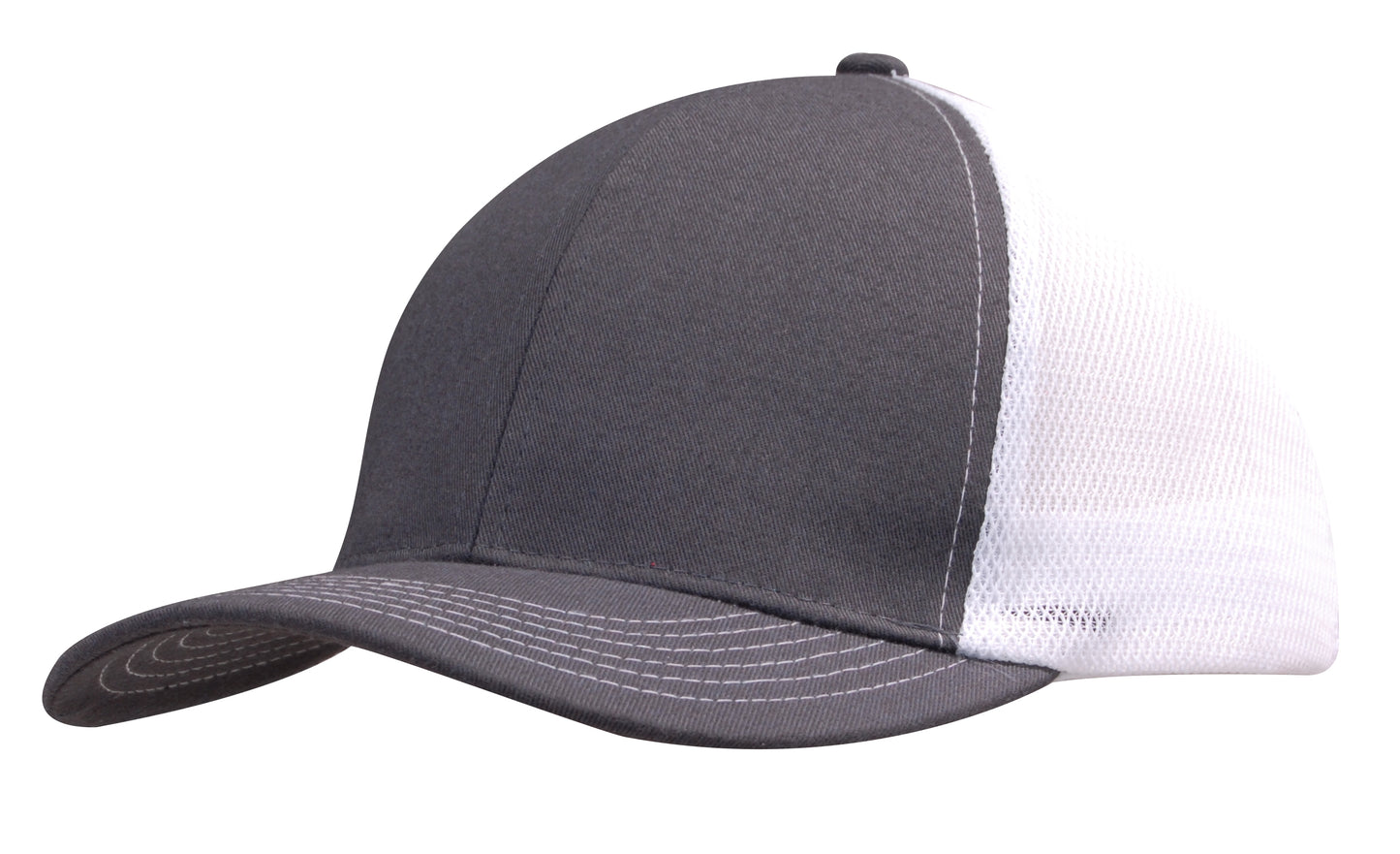 Headwear Brushed Cotton with Mesh Back Cap - 4002