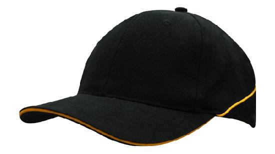 Headwear-Brushed Heavy Cotton with Crown Piping and Sandwich-4103