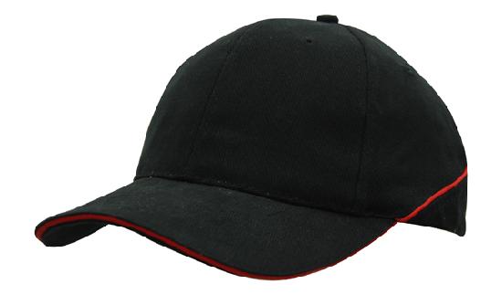Headwear-Brushed Heavy Cotton with Crown Piping and Sandwich-4103