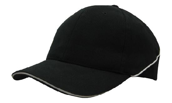 Headwear-Brushed Heavy Cotton with Crown Piping and Sandwich-4103