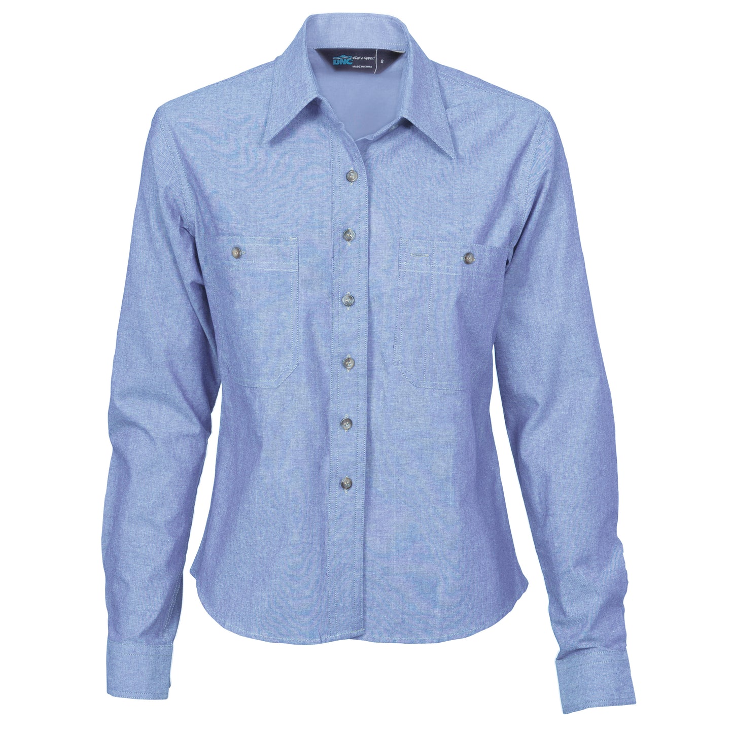 DNC Ladies Cotton Chambray Shirt - Long Sleeve 4106 - Star Uniforms Australia