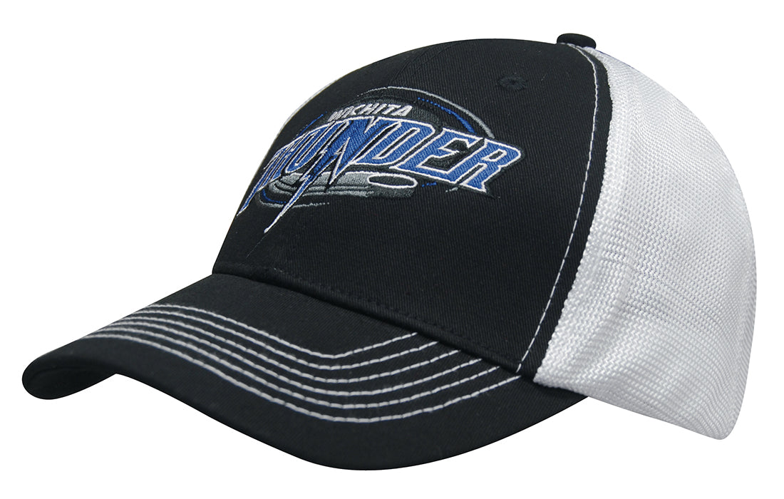 Headwear Chino Twill with Hi Tech Mesh Back-4123