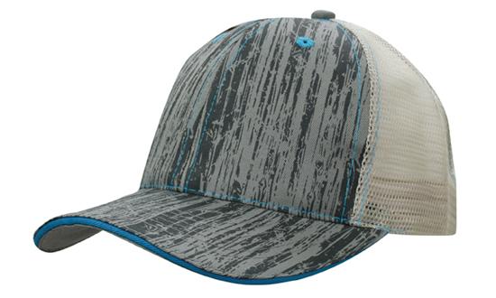 Headwear - Wood Printed With Mesh Back - 4143