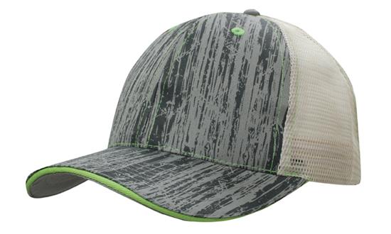 Headwear - Wood Printed With Mesh Back - 4143