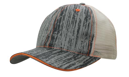 Headwear - Wood Printed With Mesh Back - 4143
