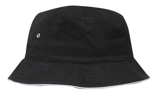 Headwear Brushed Sports Twill Bucket Hat-4223