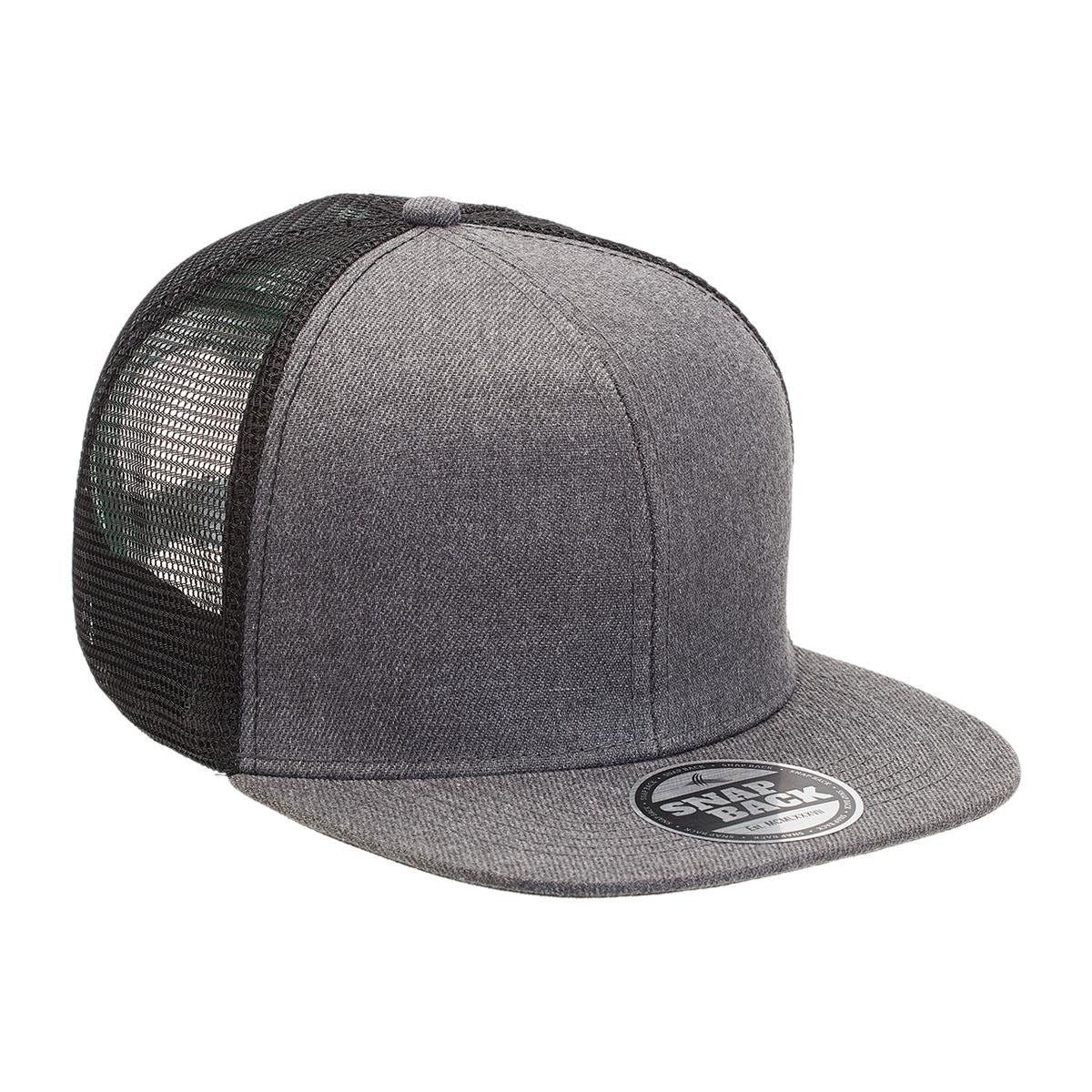 Legend Life-4396 Heathered Flat Peak Trucker (Pack of 15)