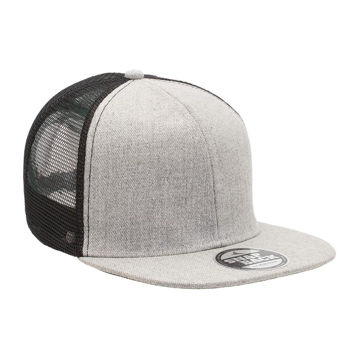 Legend Life-4396 Heathered Flat Peak Trucker (Pack of 15)
