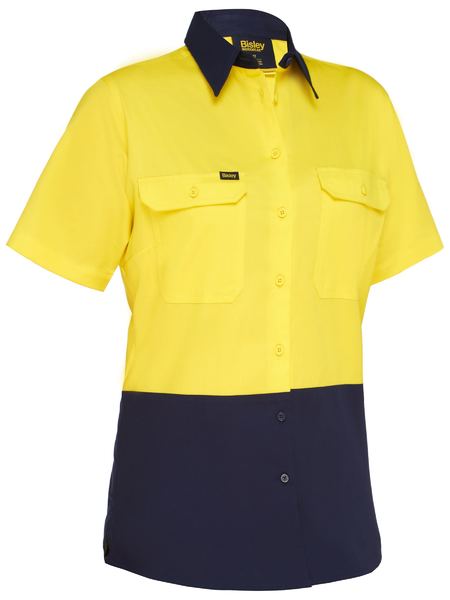 Bisley-Women's Cool Lightweight Hi Vis Drill Shirt-BL1895