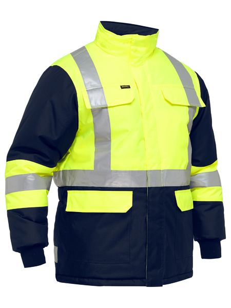 Bisley-X Taped Two Tone Hi Vis Freezer Jacket-BJ6450T