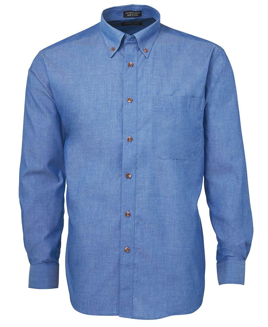 JB’S L/S Indigo Chambray Shirt 4IC - Star Uniforms Australia