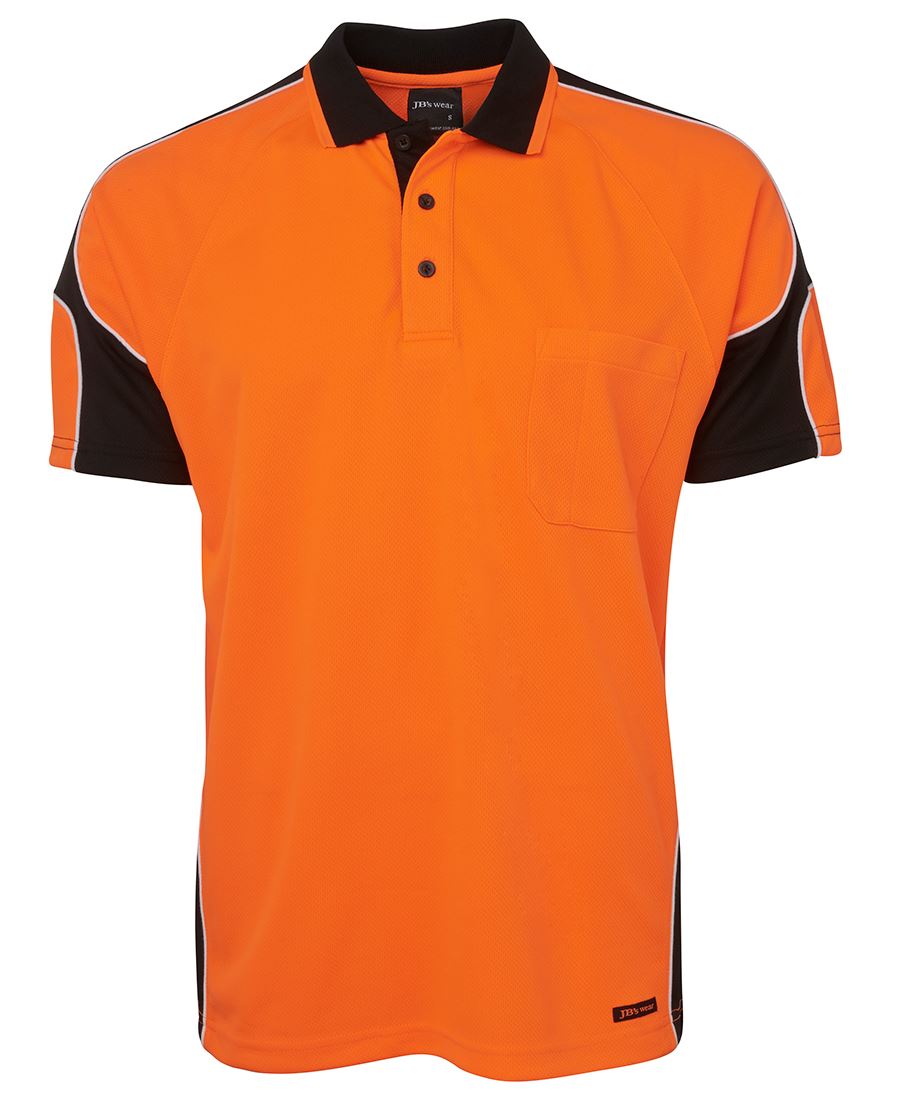 JB's Wear HI VIS S/S ARM PANEL POLO 6AP4S-A - Star Uniforms Australia