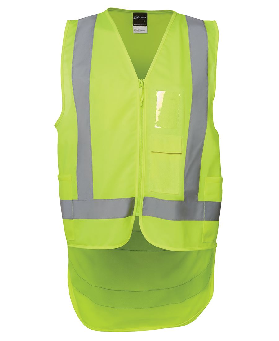 Jb'S Wear Hi Vis Zip Drop Tail H Pattern (D+N) Vest 6Dndv - Star Uniforms Australia