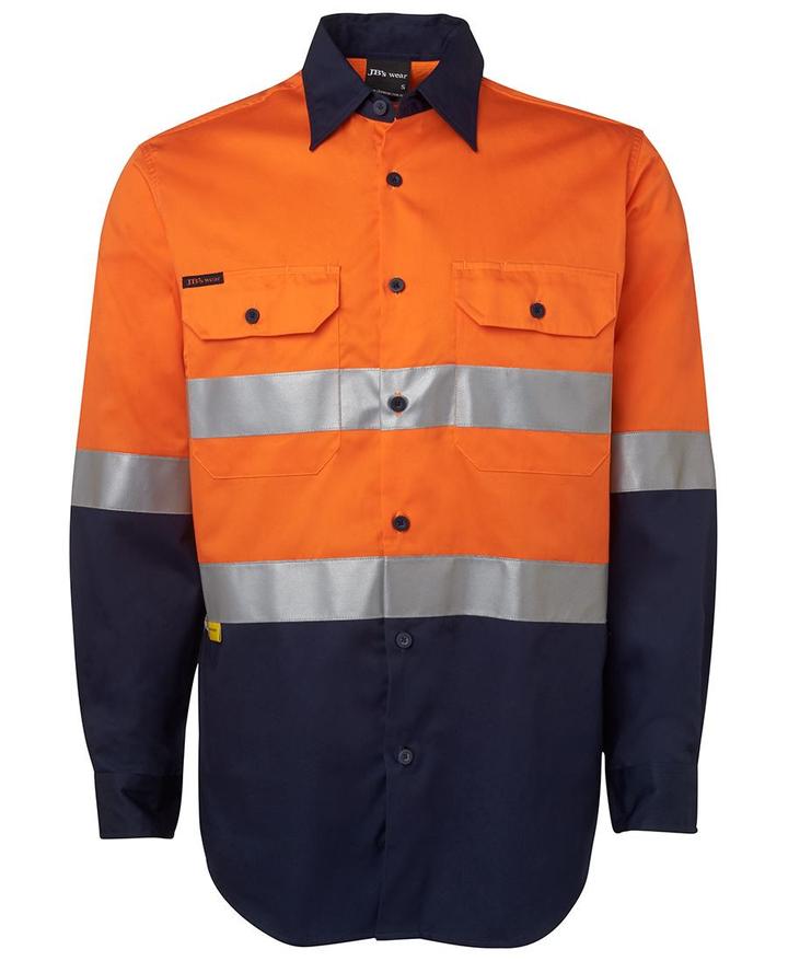 Jb's - Hi Vis Long Sleeve (D+N) 150g Work Shirt - Adults - 6DNWL - 2nd