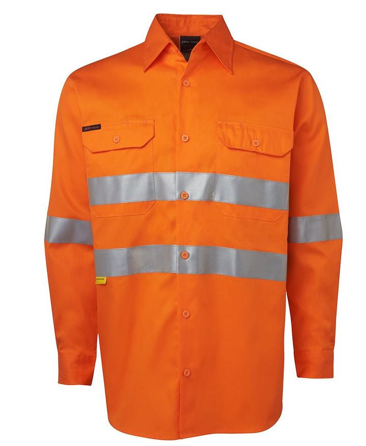 Jb's - Hi Vis Long Sleeve (D+N) 150g Work Shirt - Adults - 6DNWL - 2nd
