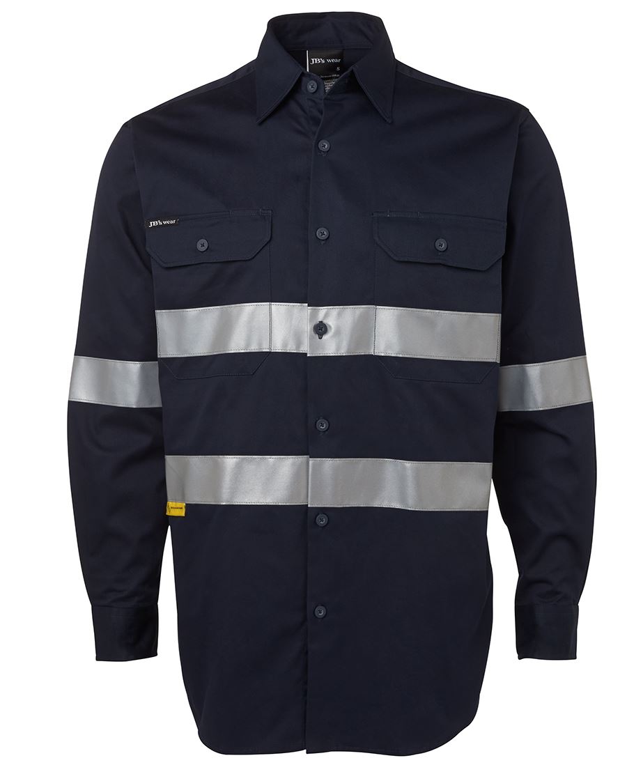 Jb'S Wear L/S 190G Shirt With Reflective Tape 6Hdnl - Star Uniforms Australia