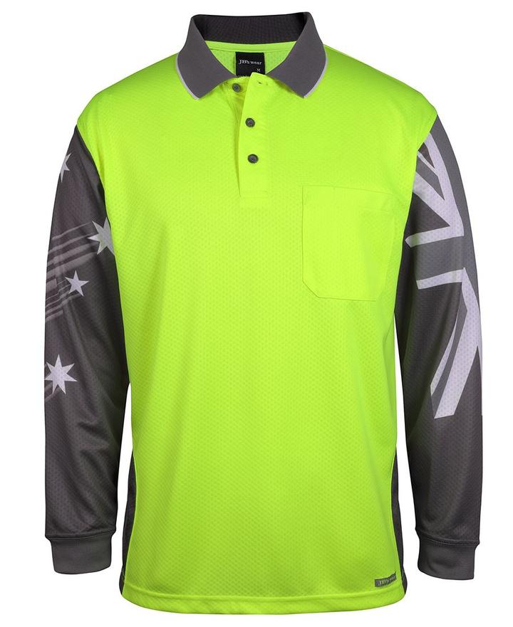 JB's - Hi Vis L/S Southern Cross Polo - 6HSCL