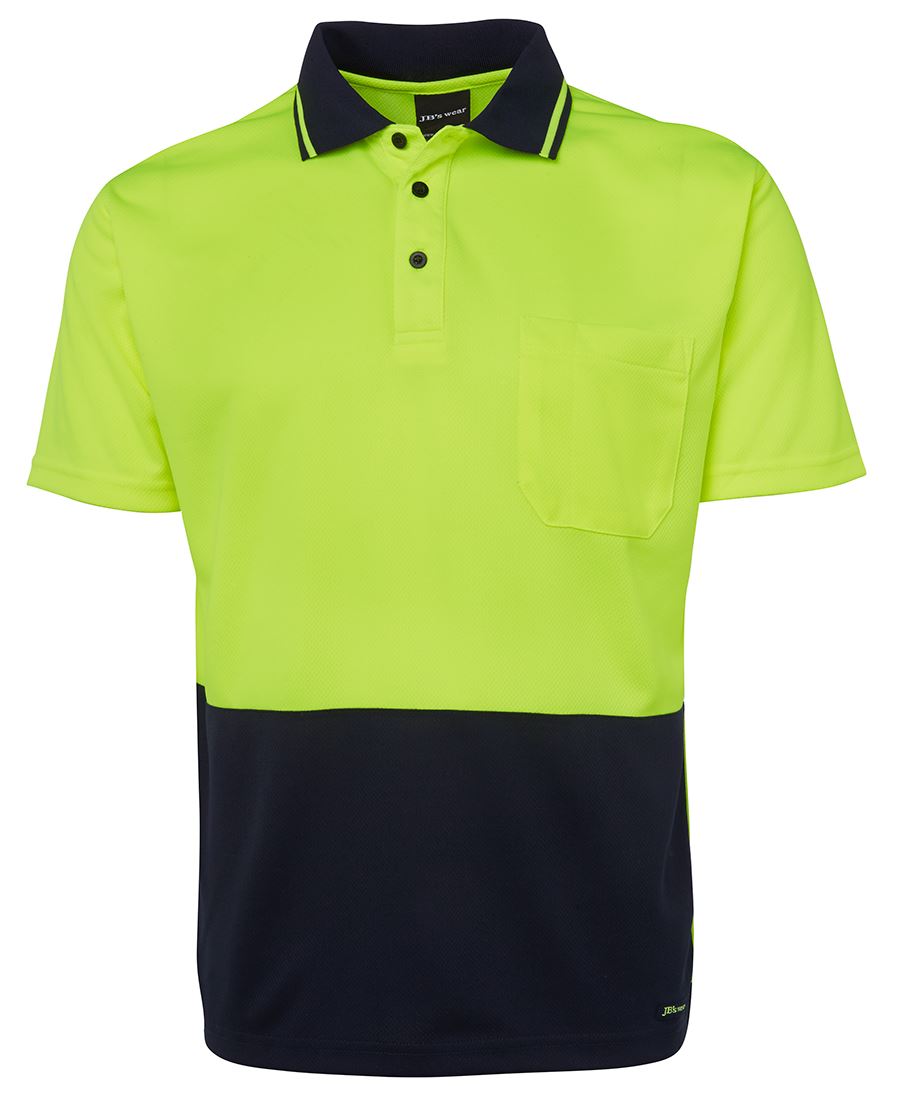 Jb'S Wear Adults Hi Vis Non Cuff Traditional Polo 6Hvnc - Star Uniforms Australia