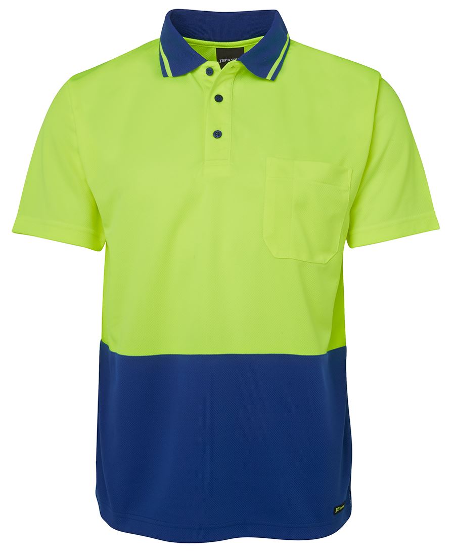 Jb'S Wear Adults Hi Vis Non Cuff Traditional Polo 6Hvnc - Star Uniforms Australia