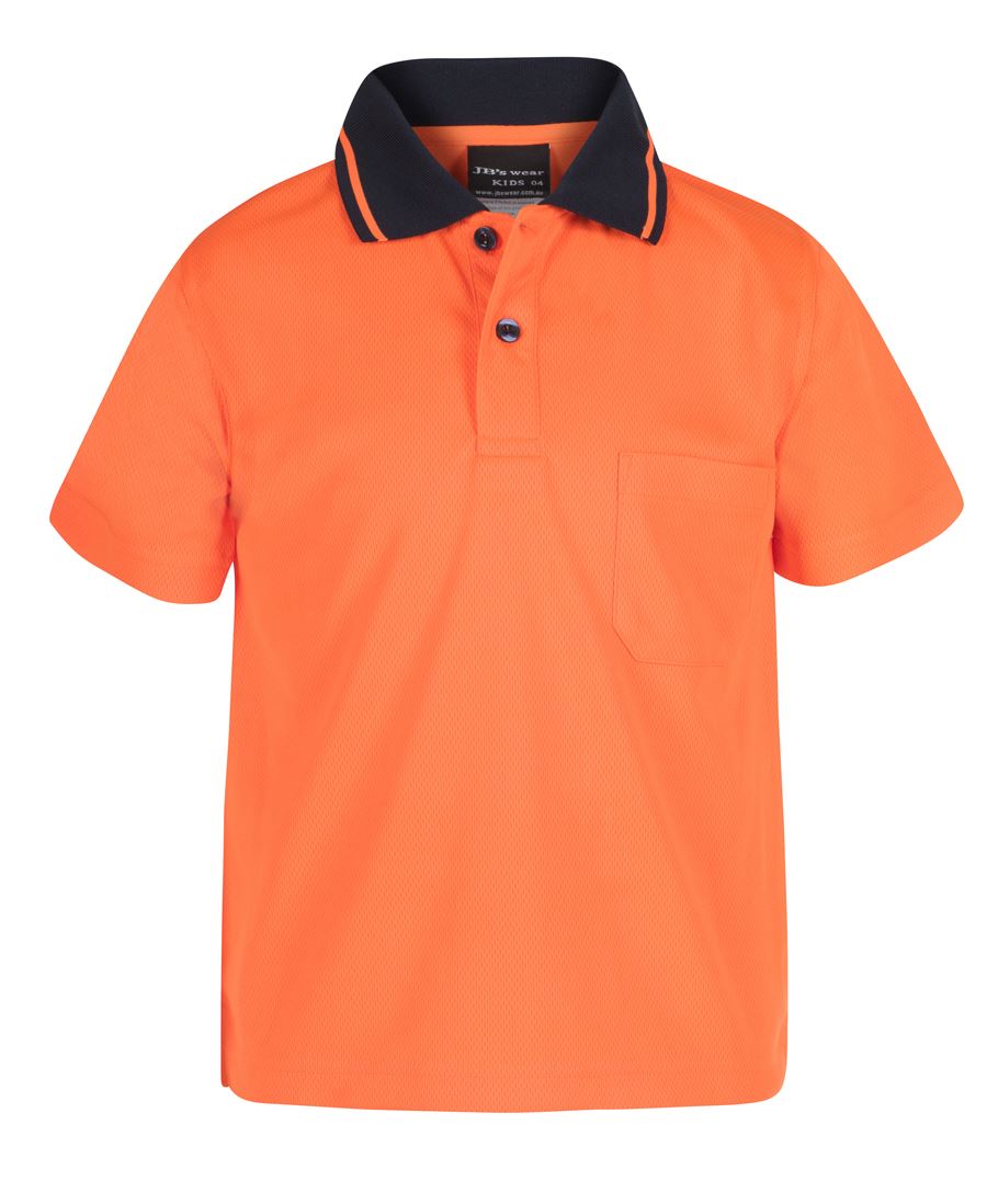 Jb'S Wear Adults And Kids Hi Vis Non Cuff Traditional Polo 6Hvnc-A - Star Uniforms Australia