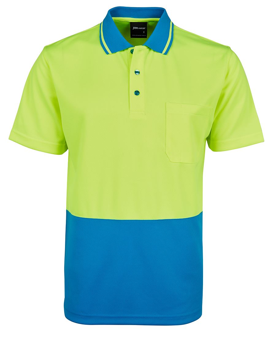 Jb'S Wear Adults Hi Vis Non Cuff Traditional Polo 6Hvnc - Star Uniforms Australia