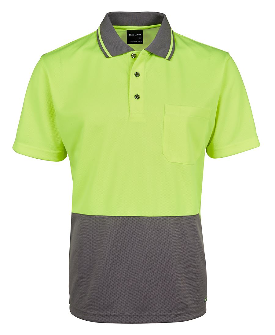 Jb'S Wear Adults Hi Vis Non Cuff Traditional Polo 6Hvnc - Star Uniforms Australia