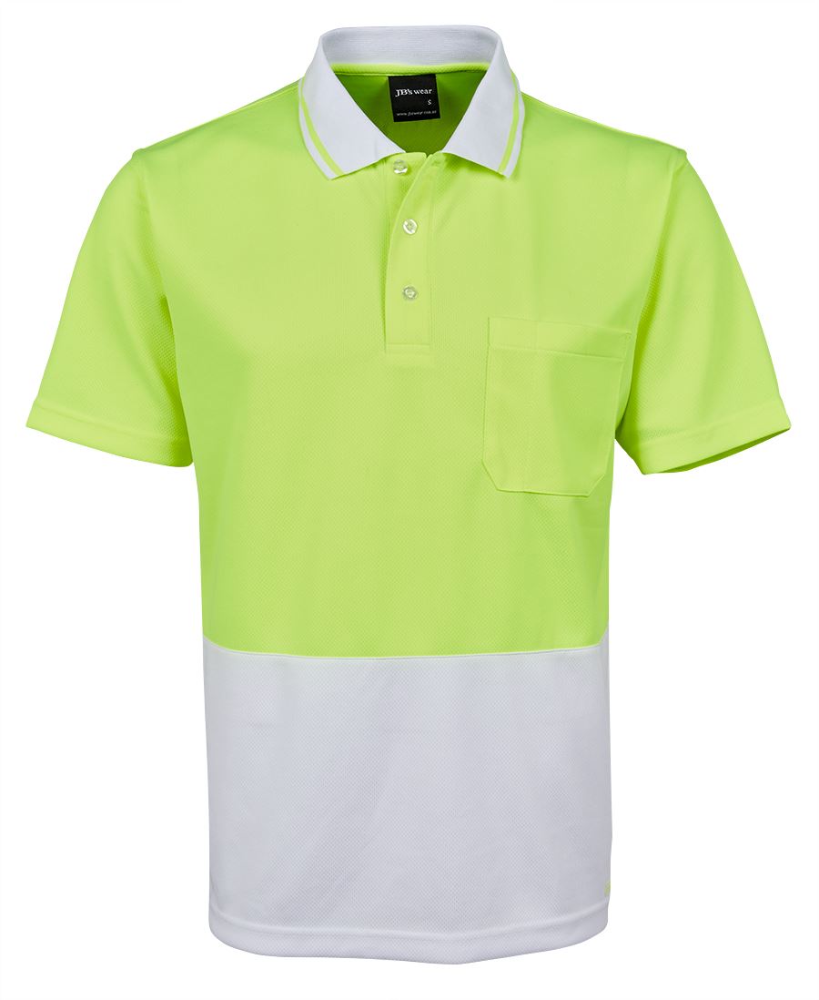 Jb'S Wear Adults Hi Vis Non Cuff Traditional Polo 6Hvnc - Star Uniforms Australia