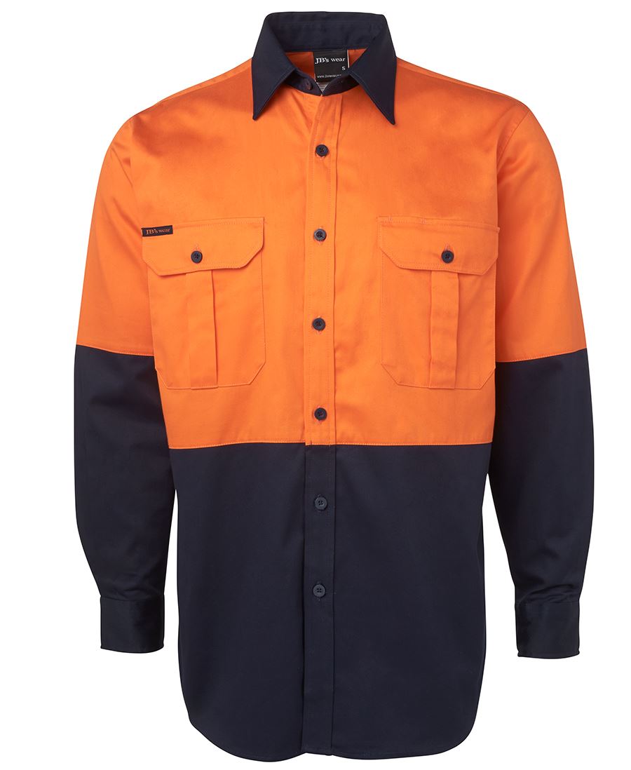 Jb'S Wear Hi Vis L/S 190G Shirt 6Hwl - Star Uniforms Australia