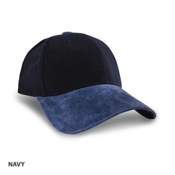 Grace Collection AH010/HE010 - Heavy Brushed Cotton Suede Peak Cap