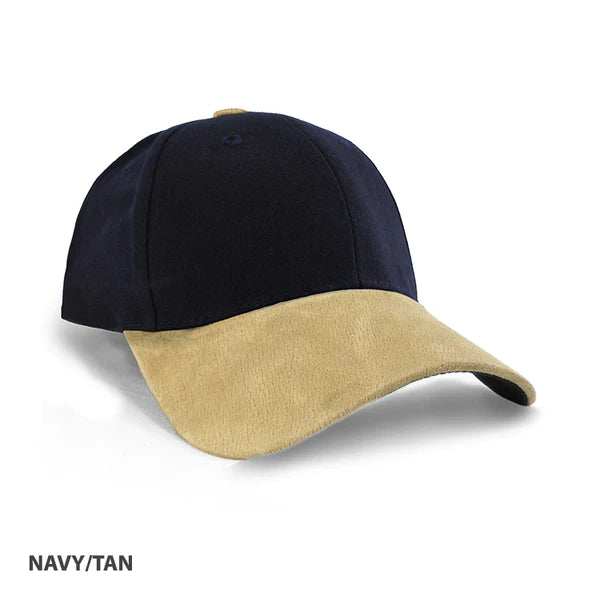 Grace Collection AH010/HE010 - Heavy Brushed Cotton Suede Peak Cap