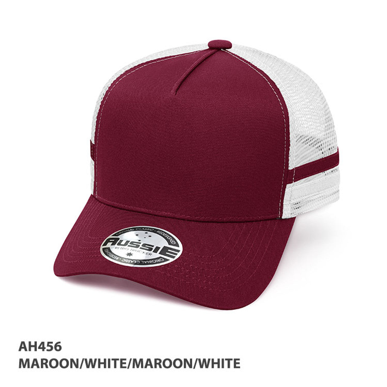 Grace Collection - AH456 - A-Frame Striped Trucker Cap