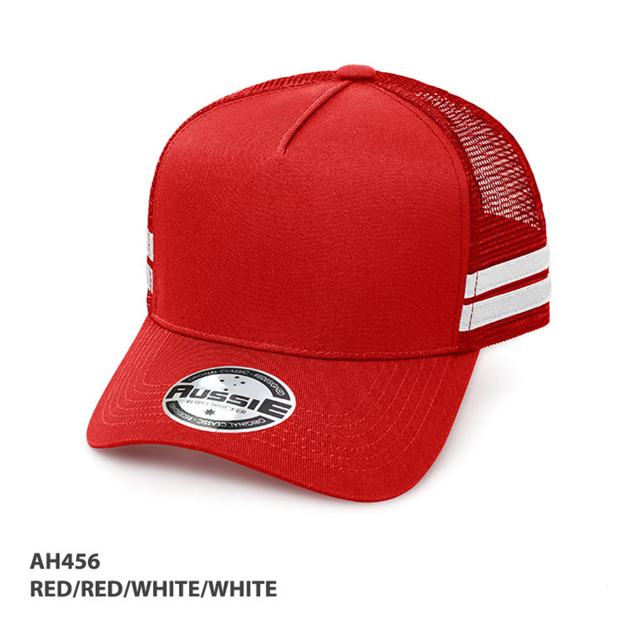 Grace Collection - AH456 - A-Frame Striped Trucker Cap