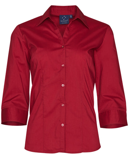 Winning Spirit-Women's Teflon Executive 3/4 Sleeve Shirt-BS07Q