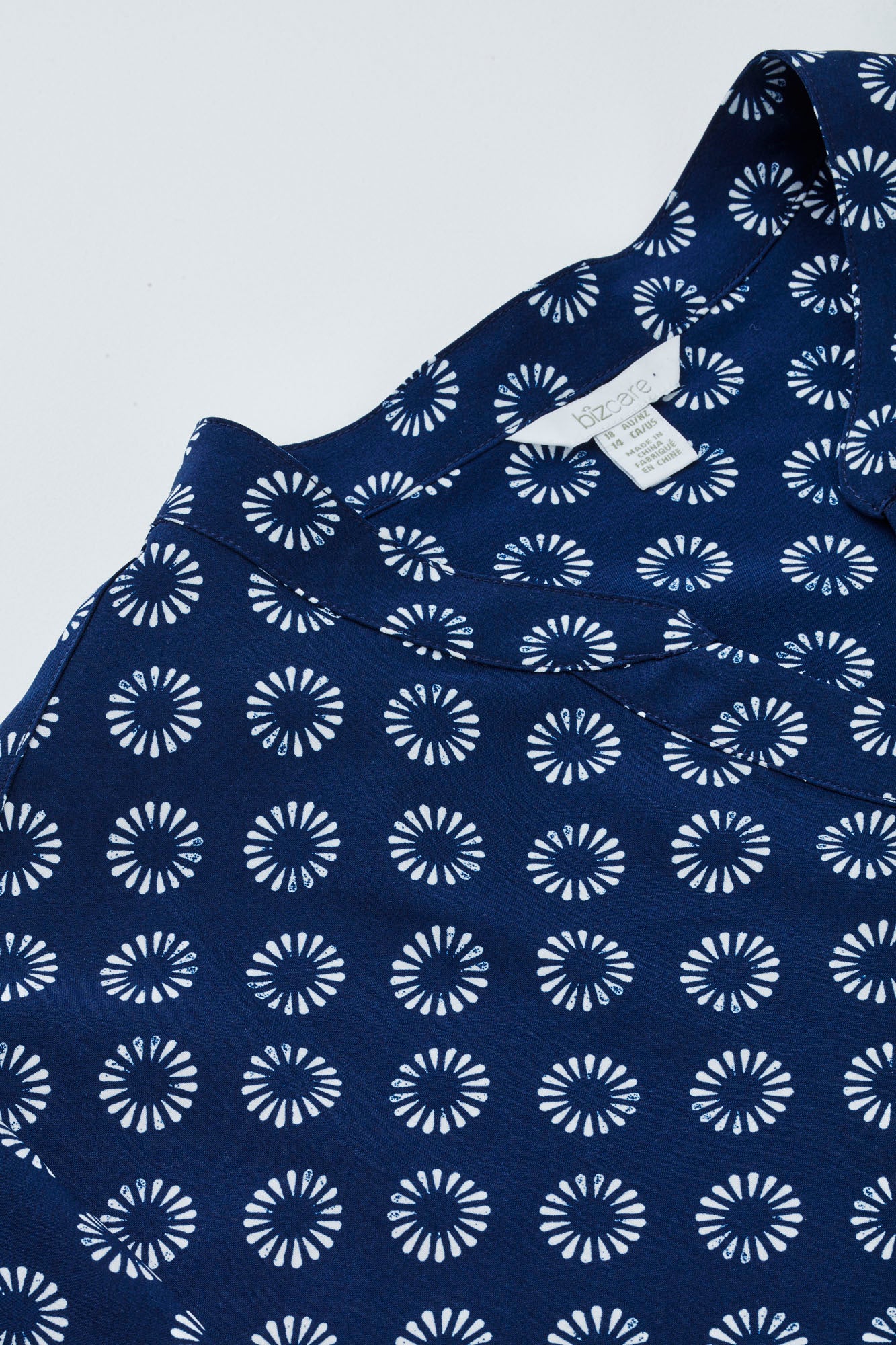 Biz Care Womens Easy Stretch Daisy Print Tunic CS950LS - Star Uniforms Australia