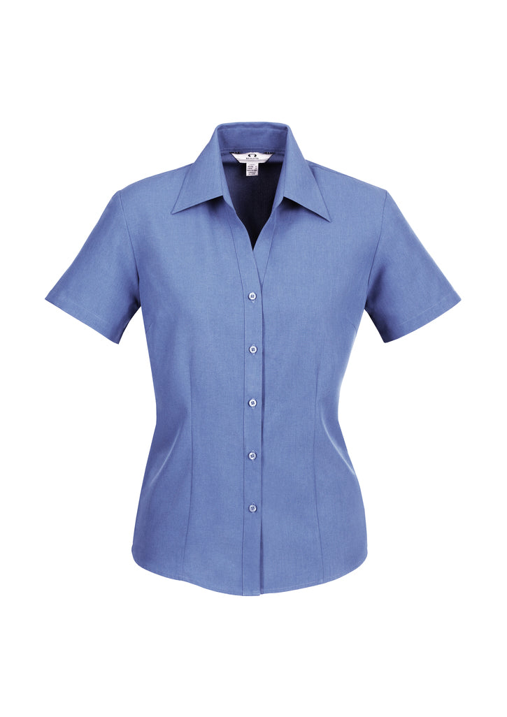 Biz Care Ladies Plain Oasis Short Sleeve Shirt LB3601 - Star Uniforms Australia