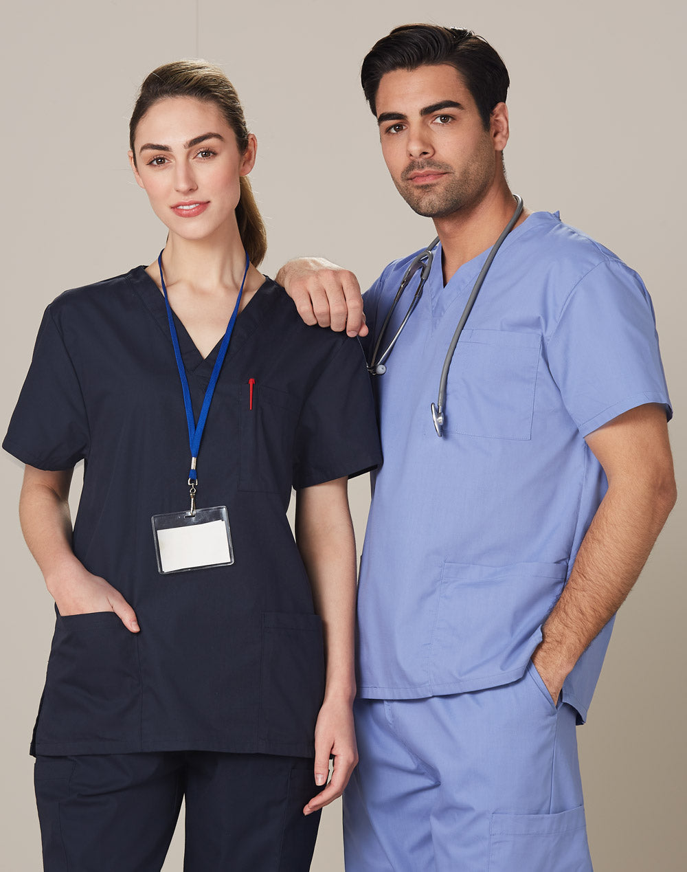 Winning Spirit- Unisex Scrubs Short Sleeve Tunic Top-M7630