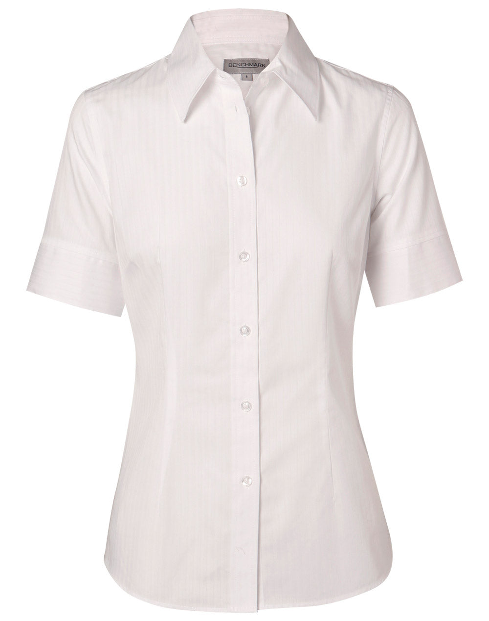 Winning Spirit-Women's Self Stripe Short Sleeve Shirt -M8100S