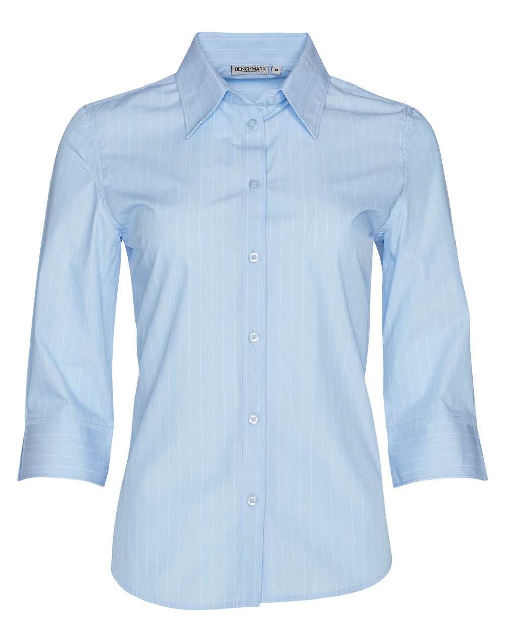 Winning Spirit -Women's Pin Stripe 3/4 Sleeve Shirt -M8223