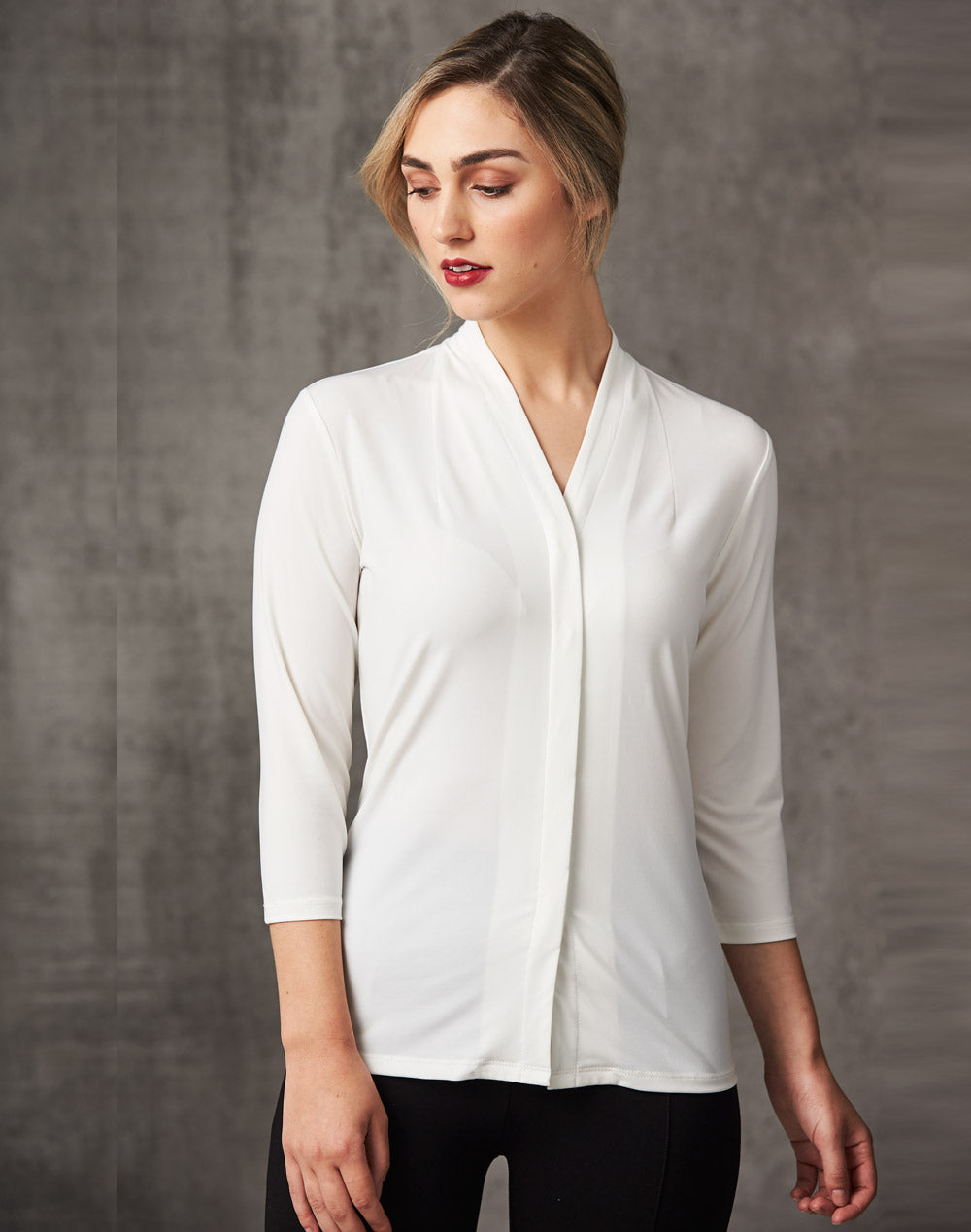 Winning Spirit -Ladies 3/4 Sleeve Stretch Knit Top Isabel- (M8830)