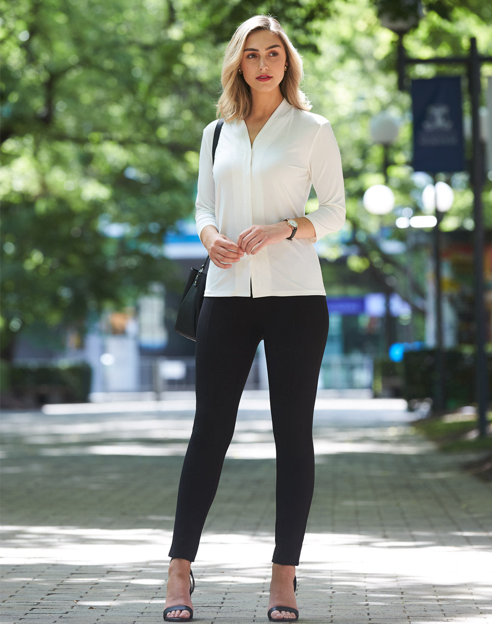 Winning Spirit -Ladies 3/4 Sleeve Stretch Knit Top Isabel- (M8830)